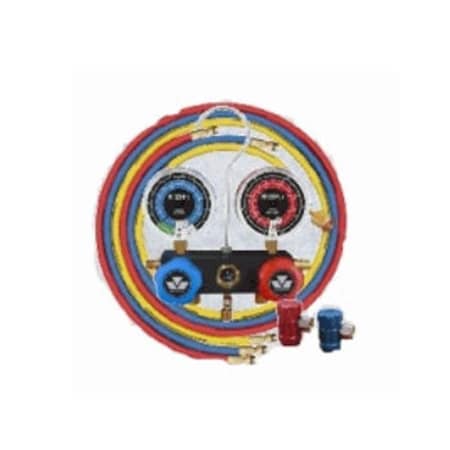 Mastercool Mastercool MSC83272 73 in. Aluminum Manifold with 3 Hoses for R1234YF MSC83272